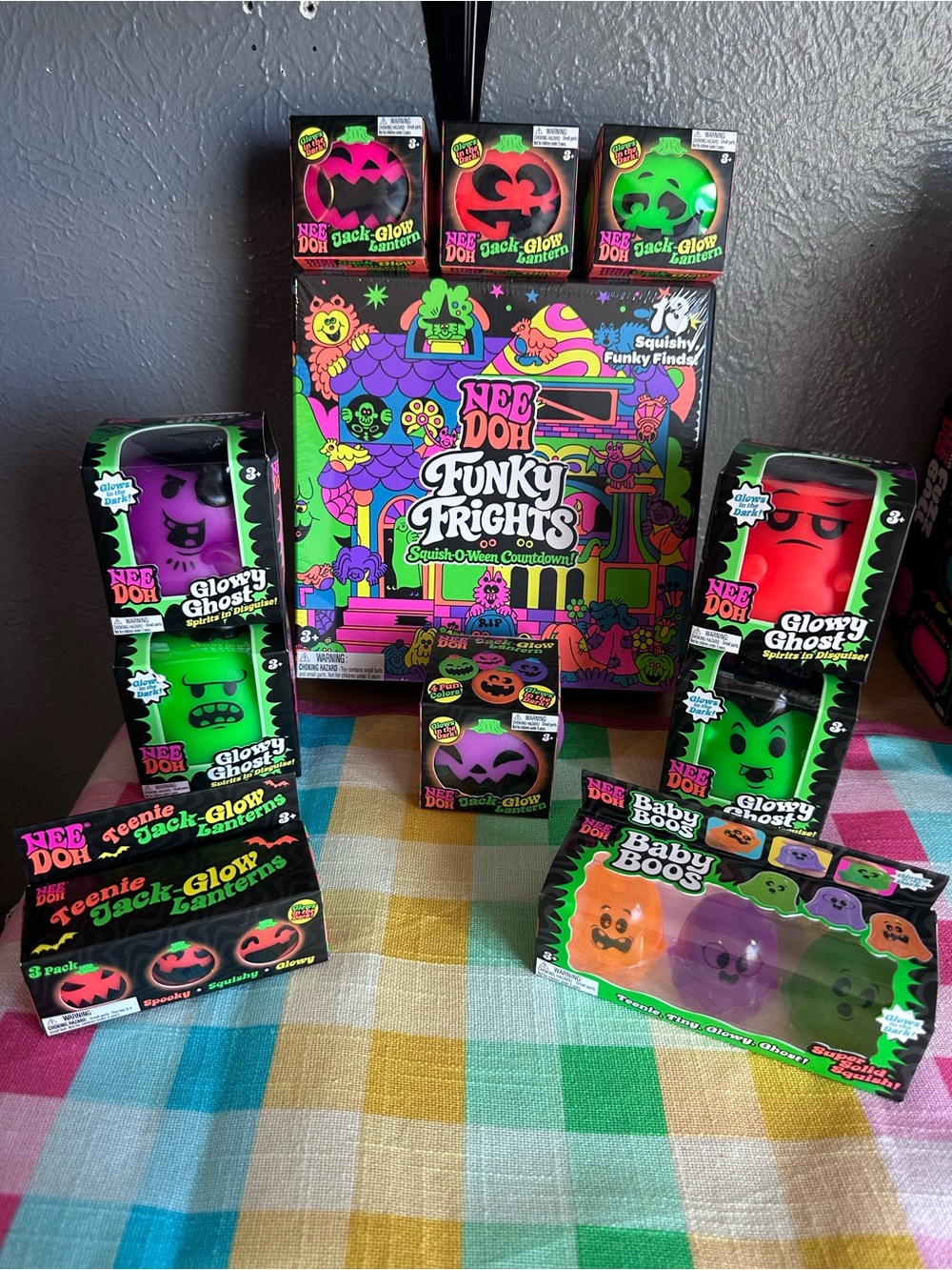 NeeDoh Halloween Set: Funky Frights, Baby Boo’s, Teenie Jacks, Glowy’s & Jacks